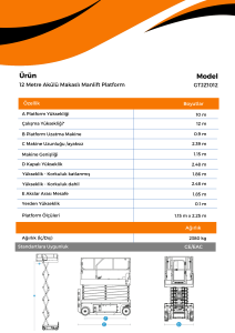12 Metre Akulu Makasli Manlift Platform