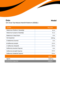 12m Arazi Tipi Makasli Manlift Platform DIESEL