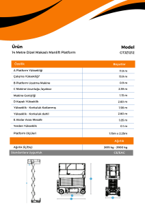 14 Metre Dizel Makasli Manlift Platform
