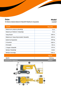 15 Metre Akulu Eklemli Manlift Platform Haulotte