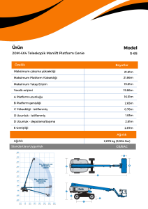 20M 4X4 Teleskopik Manlift Platform Genie S 65