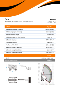 20MT 4X4 Akulu Eklemli Manlift Platform