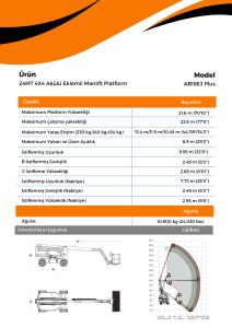 24MT 4X4 Akulu Eklemli Manlift Platform Sinoboom AB18EJ Plus