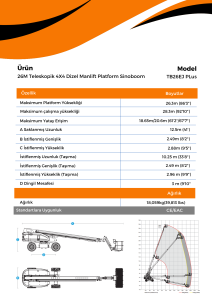 26M Teleskopik 4X4 Dizel Manlift Platform Sinoboom