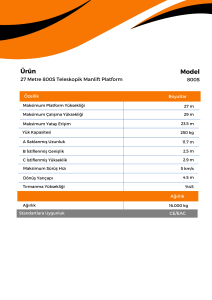 27 Metre 800S Teleskopik Manlift Platform