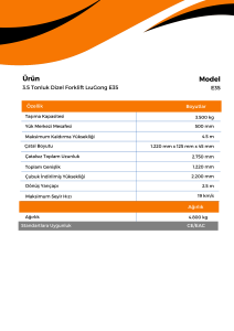 3.5 Tonluk Dizel Forklift LiuGong E35