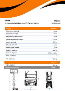 8 Metre Akulu Makasli Manlift Platform Junior