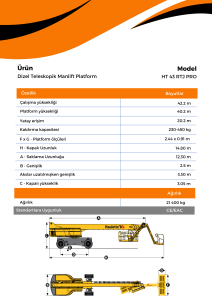 HT 43 RTJ PRO Dizel Teleskopik Manlift Platform